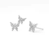 Butterfly earrings featuring sparkling premium CZ diamond stones
