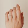 Pave-set ring with Premium CZ Diamond stones and alternating shapes