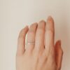 Gold-plated 925 sterling silver ring with a refined modern pattern