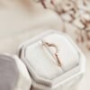 Gold plated sterling silver tracer band with round stones
