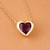 Amethyst Heart Necklace - Image 5