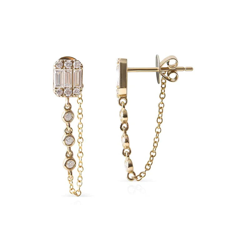 Angelica Diamond Chain Earrings