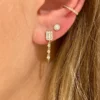 Angelica Diamond Chain Earrings - Image 2
