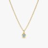 Aquamarine Charm Necklace