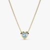 Aquamarine Heart Necklace
