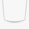 Ascending Curved Diamond Bar Necklace - Image 2