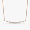 Ascending Curved Diamond Bar Necklace - Image 3