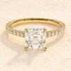 Asscher Cut Diamond 3ct multi Diamond Engagement Ring