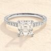 Asscher Cut Diamond 3ct multi Diamond Engagement Ring - Image 3
