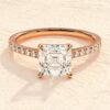 Asscher Cut Diamond 3ct multi Diamond Engagement Ring - Image 4