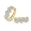 Ava Baguette Diamond Hoops - Image 2