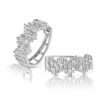 Ava Baguette Diamond Hoops - Image 4