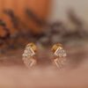 Baguette Accent Diamond Studs - Image 5