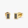 Baguette Black Diamond Studs