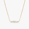 Baguette Diamond Cluster Necklace