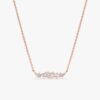 Baguette Diamond Cluster Necklace - Image 3