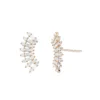 Baguette diamond crown climbers with refined curved silhouette
