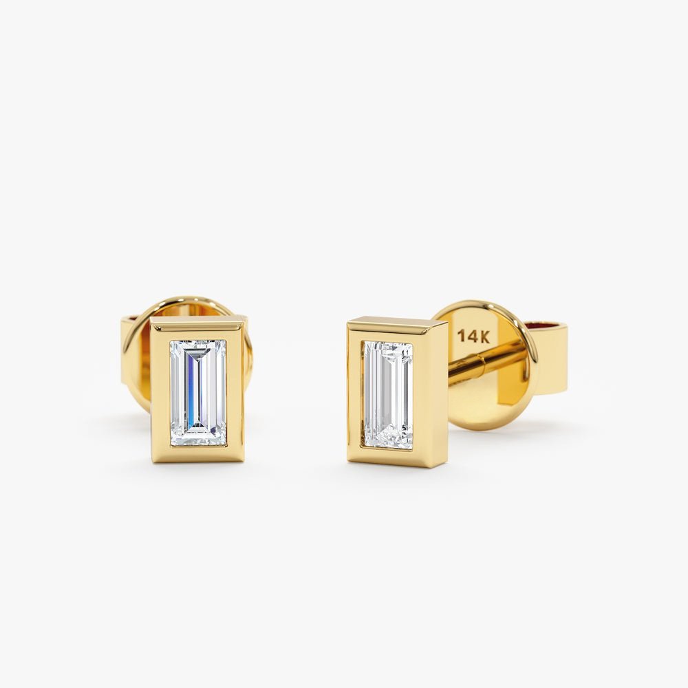 Baguette Diamond Studs