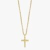 Beaded cross necklace with dainty chain and subtle accents