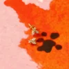 Gold-plated sterling silver bee studs with detailed motif