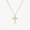Bezel Diamond Cross Necklace