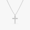 Bezel Diamond Cross Necklace - Image 2