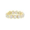 Bezel Set Diamond Heart Eternity Band