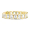 Bezel Set Emerald Cut Diamond Eternity Band