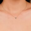 Black Enamel & Diamonds Heart Necklace - Image 4