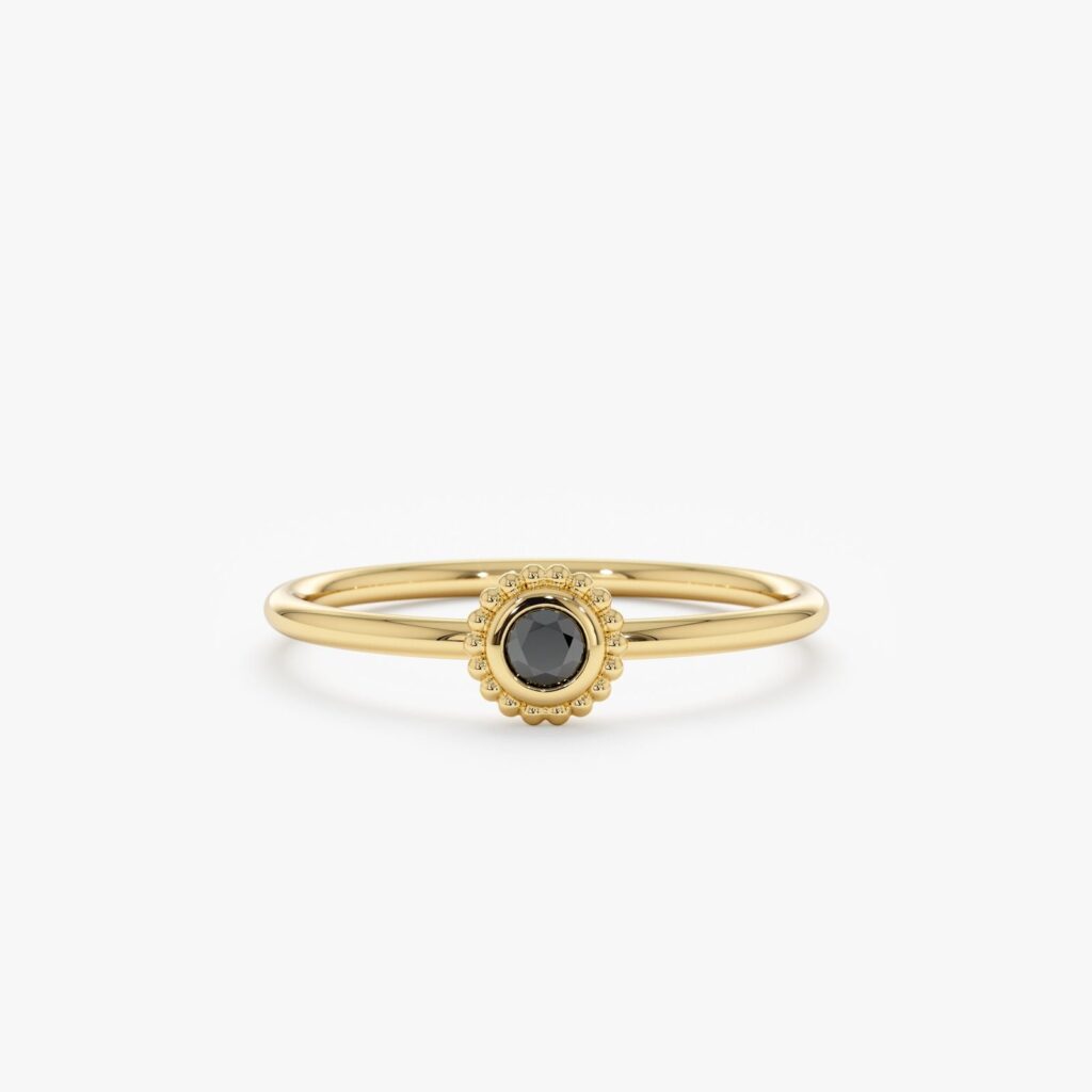 Black Onyx Art Deco Ring