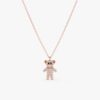 Black & White Diamond Teddy Bear Necklace - Image 4