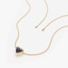 Blue Sapphire Heart Necklace - Image 4