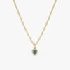Blue Topaz Charm Necklace
