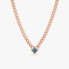 Blue Topaz Cuban Chain Necklace - Image 4