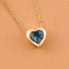 Blue Topaz Heart Necklace - Image 2