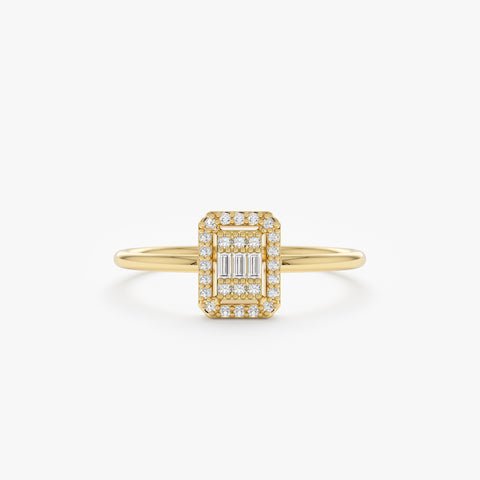 925 Sterling Silver Bold Diamond Engagement Ring