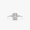 925 Sterling Silver Bold Diamond Engagement Ring - Image 3