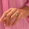 925 Sterling Silver Pave Diamond Band