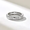 925 Sterling Silver Pave Diamond Band - Image 4