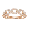 Open chain link ring with 0.49 carat stone detailing