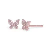 Butterfly diamond stud earrings with a delicate butterfly shape