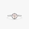 Cabochon Rose Quartz Engagement Ring - Image 2