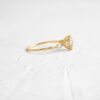 Canvas Diamond Round Solitaire Ring in 925 sterling silver with thick gold plating