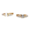 Cece huggie earrings in 925 sterling silver with thick gold plating
