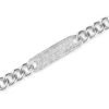 Diamond ID bracelet featuring a detailed pave setting