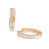 Gold-plated sterling silver hoop earrings with a polished finish