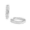 Diamond hoop earrings with a sleek, streamlined shape