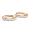 Baguette-set hoop earrings with a refined sparkling arrangement