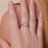 Chunky Diamond Croissant Ring - Image 3