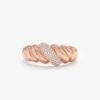 Chunky Diamond Croissant Ring - Image 4